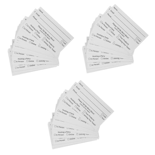 EXCEART 300 STK Lose Tickets Anmeldeformularkarten Party-gewinnspielkarten Event-gewinnspielkarten Spielpartykarten Mehrzweck-rohlingskarten Stimmzettel-wahlkarten Leer Papierstau von EXCEART