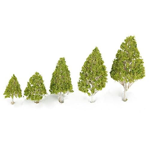 EXCEART 5st Pappel-modellbaum Miniaturen Gefälschte Pflanze Spielzeugbaum Anlage Fälschung Girlande Gefälschte Reben Zwerge Bausätze Saftig Zugmodell Mini-Weihnachtsbaum Klein Green von EXCEART