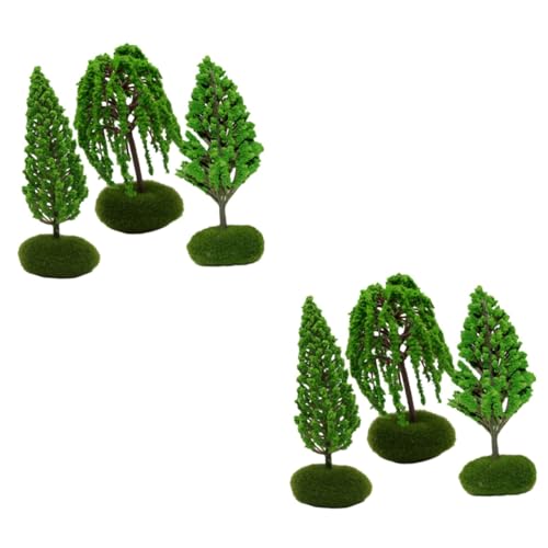 EXCEART 6 STK Baummodell Artificial Tree Miniatures modellbäume dekobäume Kleiner Baumschmuck Mini-Spielzeugbäume künstliche Pflanzen Anlage künstlicher Baum Miniatur-Straßenbäume Plastik von EXCEART