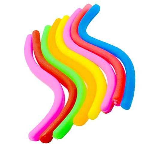 EXCEART 8 Pcs Stretchy String Nudeln Dünne Gummi Zappeln Sensorischen Spielzeug Stressabbau Spielzeug Lustige Dekompression Spielzeug für Kinder Kinder Beruhigende Entspannende Party von EXCEART