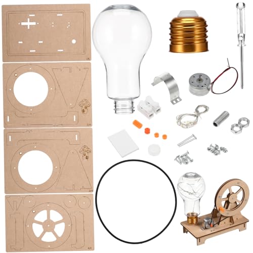 EXCEART Handgekurbelte Laterne Austausch der Herdbeleuchtung tragbar Sperre handgenerator handkurbelgenerator Stromgenerator Generator-Experimentierset Generator-Wissenschafts-Kit hölzern von EXCEART