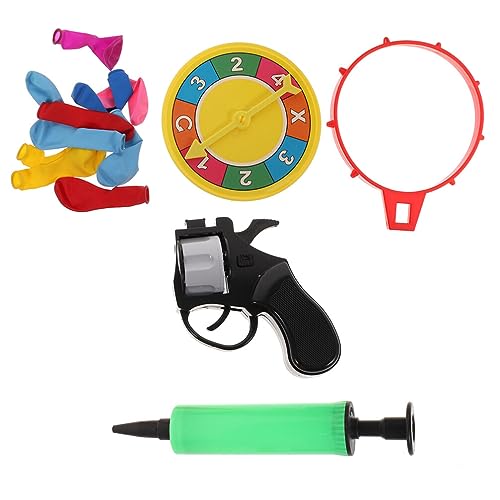 EXCEART Russisches Roulette-Plattenspieler-Ballon-Set Rotierende Tischplatte Desktop-Spiel Spielzeug Partybevorzugungsspiel Interaktive Parodie Knifflige Spielzeug-Requisite Zufällige von EXCEART