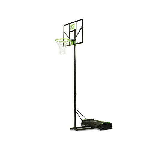 EXIT Toys Comet Versetzbares Basketballbrett auf Rädern mit Dunkring - Inklusive Dunkring und Netz - Backboard in 6 Höhen Verstellbar - Basketball für Kinder und Erwachsene - Grün/Schwarz von EXIT TOYS