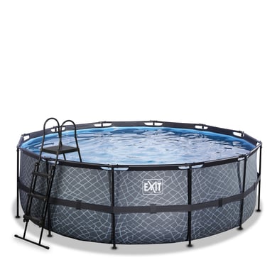 EXIT Frame Pool ø427x122cm (12v Sandfilter) – Grau von EXIT TOYS