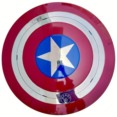 Exnot Captain America Shield Replika, Handgefertigte Replik First Avenger Steel Shield Metall Cosplay und Rollenspiel Larp Combat Shield Glossy Finish von EXNOT