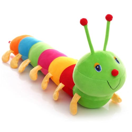 EXOSSBA Raupen Kuscheltier Spielfigur Plüsch, Kuschelkissen Gefüllte Tiergeschenke, Tolles Geschenk für Jungen Und Mädchen Zum Fantasievollen Spielen von EXOSSBA