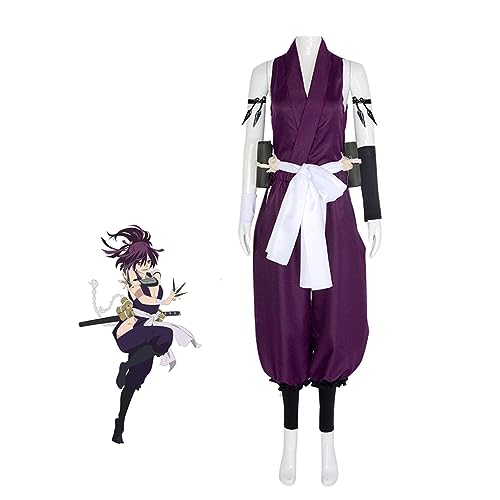 EXOTUF Yuzuriha Cosplay Kostüm Rebellion Assassin Anime Lila Uniform Set Halloween Party,Set-S von EXOTUF