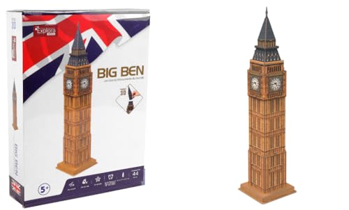 EXPLORA - Big Ben - 3D-Puzzle - 540021-44 Teile - Historisches Denkmal - Level 4 - Ohne Kleber oder Schere - Bildung - London - Bauspiel - Geschenk - Modell - Ab 5 Jahren von EXPLORA SCIENCES