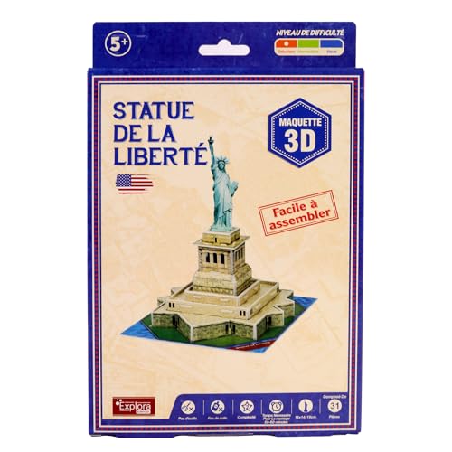 EXPLORA - Freiheitsstatue - 3D-Puzzles - 540024-31 Teile - Denkmal - Stufe 2 - Ohne Kleber oder Schere - Lehrreich - USA - Konstruktionsspiel - Geschenk - Modell - Ab 5 Jahren EXPLORA - Freiheitsstatue - 3D-Puzzles - 540024-31 Teile - Denkmal - Stufe 2 - Ohne Kleber oder Schere - Lehrreich - USA - Konstruktionsspiel - Geschenk - Modell - Ab 5 Jahren von EXPLORA SCIENCES