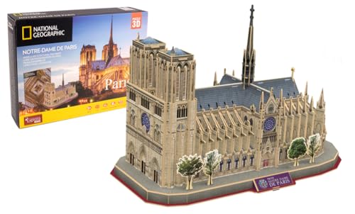 EXPLORA - Notre Dame De Paris - 3D-Puzzles - 540202 - 128 Teile - Historisches Denkmal - Level 5 - Ohne Kleber oder Schere - Paris - Bau - National Geographic Lizenz - Ab 8 Jahren von EXPLORA