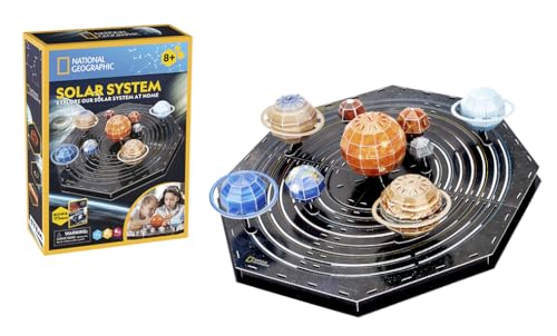 EXPLORA - Sonnensystem - 3D-Puzzles - 540221 - 173 Teile - Level 5 - Ohne Kleber oder Schere - Konstruktionsspiel - Modell - National Geographic Lizenz - Bildungs - Geschenk - Ab 8 Jahren von EXPLORA