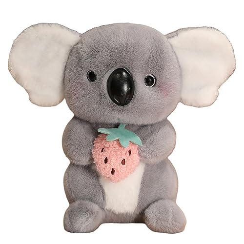 EXQUILEG Niedliches Tier Plüschtier, Niedliches Tier-Plüsch-Kissen, Weiches Plüsch-Umarmungsspielzeug Für Kinder(25CM), Niedliches Tiergeschenk Für Kinder/Erwachsene (Koala) von EXQUILEG