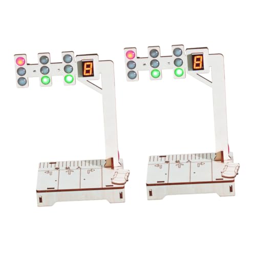 EXQUIMEUBLE 2 Sätze DIY Stem Verkehrsampel Modell Holz Bausatz für Jugendliche Digital Programmierbares Lernspielzeug Realistische Verkehrssignal Simulation Fördert Logisches und EXQUIMEUBLE 2 Sätze DIY Stem Verkehrsampel Modell Holz Bausatz für Jugendliche Digital Programmierbares Lernspielzeug Realistische Verkehrssignal Simulation Fördert Logisches und von EXQUIMEUBLE