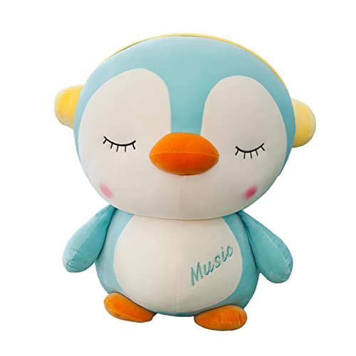 EXQULEG Pinguin Plüschtier, Pinguin Kuscheltier, Süßes Pinguin Stofftier Plüsch Spielzeug Pinguinpuppe Stofftier Kissen Geschenk für Kinder Mädchen Junge (Blau,70cm) von EXQULEG