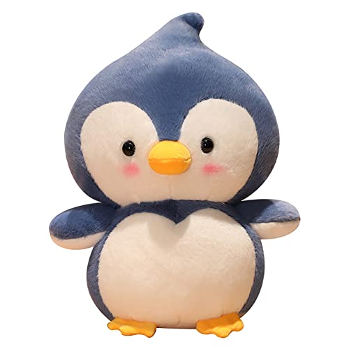 EXQULEG Pinguin Plüschtier, Pinguin Stofftier Kuscheltier, Süßes Pinguin Plüsch Spielzeug Pinguinpuppe Kissen Geschenk für Kinder Mädchen Junge (Dunkelblau,25cm) von EXQULEG