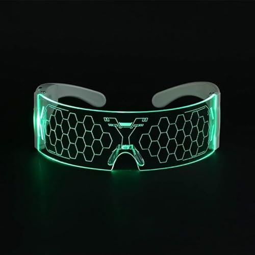 EXTRWORY LED-Brille mit Leuchteffekt für einzigartige Party-Looks, ideal für Musikfestivals und Cosplay-Events (FG11) von EXTRWORY