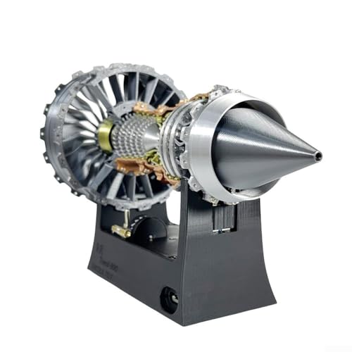 EXTRWORY Turbofan Motormodell, einstellbare Geschwindigkeit, mechanischer Flugzeugmotor, Turbojet-Motormodell für den naturwissenschaftlichen Unterricht von EXTRWORY