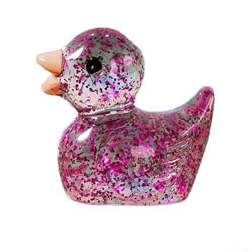 Skurrile Mini Enten Pailletten Harz Figuren für Puppenhaus Dekoration (20 Stück) (Rose Red) von EXTRWORY