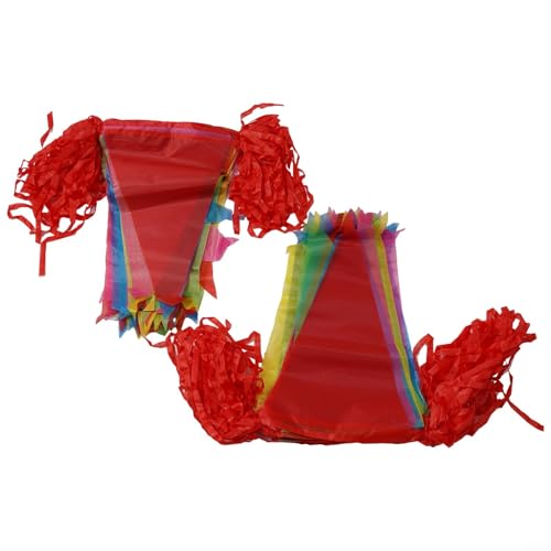 Wimpelkette mit lebhaften Dreiecksflaggen, Banner für Hochzeit, Party, Dekoration, 50 m/100 m lang (80 m (100 m (22 x 32 cm) von EXTRWORY