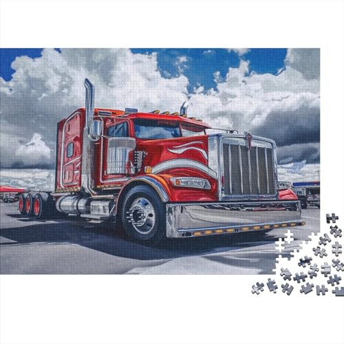 Big Truck Holzpuzzles 1000 Teile Holzspielzeug Lebendige Farben Realistische Modellierung Erwachsenenpuzzle Geschicklichkeitsspiel Unique Gift Home Decor 1000pcs (75x50cm) von EYABZKLDZ