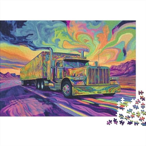 Big Truck Puzzle 300 Teile Holzspielzeug Lebendige Farben Realistische Modellierung Erwachsenenpuzzle Geschicklichkeitsspiel Unique Gift Home Decor 300pcs (40x28cm) von EYABZKLDZ