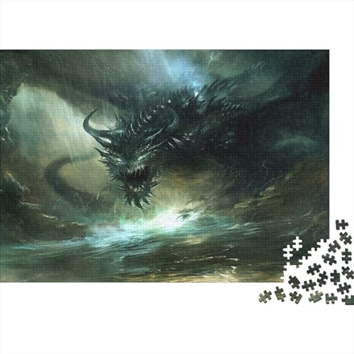 Böser Drache Puzzle 1000 Teile,Puzzle Für Erwachsene, Impossible Puzzle, GesKükenlichkeitsspiel Für Die Ganze Familie,Puzzle Legespiel- Erwachsenenpuzzle Puzzel 1000pcs (75x50cm) von EYABZKLDZ