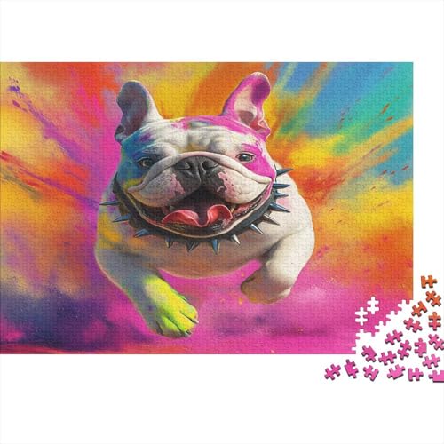 Bulldog Holzpuzzles 300 Teile Holzspielzeug Erwachsenenpuzzle Für Erwachsene Und Kinder Ab 10 Jahren 300pcs (40x28cm) von EYABZKLDZ