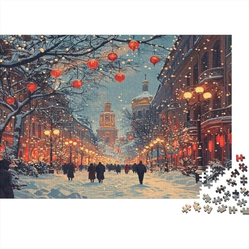 City Night View Holzpuzzles 300 Teile Holzspielzeug Brillante Beleuchtung Strahlen Brillantes Licht Herrlich Geschicklichkeitsspiel Für Erwachsene Und Kinder Ab 14 Jahren 300pcs (40x28cm) von EYABZKLDZ