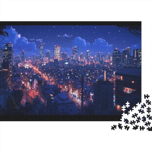 City Night View Puzzle 300 Teile Holzspielzeug Brillante Beleuchtung Strahlen Brillantes Licht Herrlich Erwachsenenpuzzle Geschicklichkeitsspiel Für Erwachsene Und Kinder Ab 14 Jahren 300pcs (40x28cm) von EYABZKLDZ