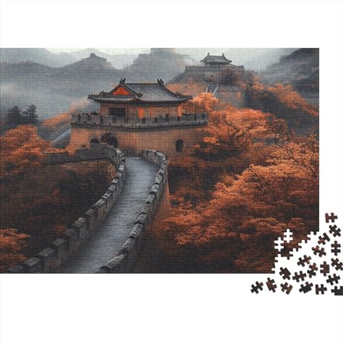 Die Große Mauer Holzpuzzles 300 Teile Holzspielzeug Scenery of Die Große Mauer of China Erwachsenenpuzzle Für Erwachsene Und Kinder Ab 10 Jahren 300pcs (40x28cm) von EYABZKLDZ