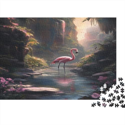 Flamingo Holzpuzzles 1000 Teile Holzspielzeug Bunte Flamingos Puzzle-Spiel Für Erwachsene Und Kinder Ab 10 Jahren 1000pcs (75x50cm) von EYABZKLDZ