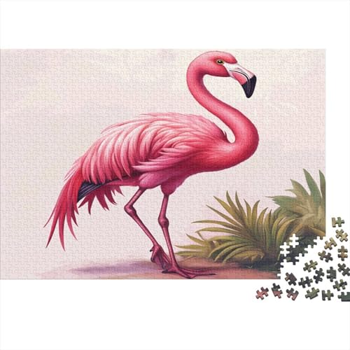 Flamingo Puzzle 1000 Teile Holzspielzeug Bunte Flamingos Geschicklichkeitsspiel Unique Gift Home Decor 1000pcs (75x50cm) von EYABZKLDZ