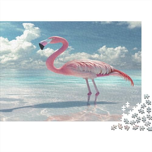 Flamingo Puzzle 300 Teile Holzspielzeug Bunte Flamingos Erwachsenenpuzzle Geschicklichkeitsspiel Für Erwachsene Und Kinder Ab 14 Jahren 300pcs (40x28cm) von EYABZKLDZ