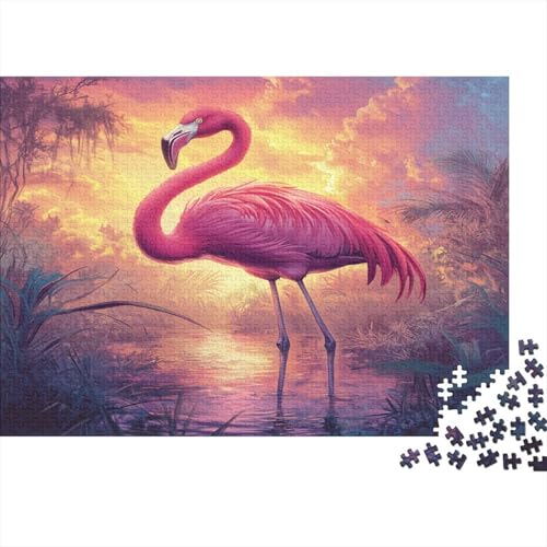 Flamingo Puzzle 300 Teile Holzspielzeug Bunte Flamingos Puzzle-Spiel Für Erwachsene Und Kinder Ab 10 Jahren 300pcs (40x28cm) von EYABZKLDZ