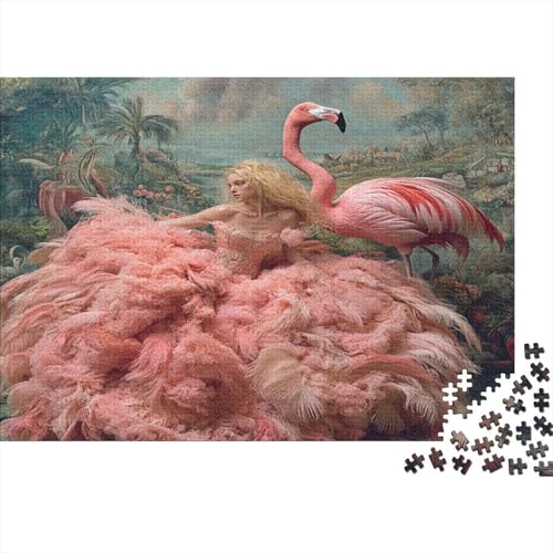 Flamingo Puzzle 500 Teile Holzspielzeug Bunte Flamingos Erwachsenenpuzzle Geschicklichkeitsspiel Für Erwachsene Und Kinder Ab 10 Jahren 500pcs (52x38cm) von EYABZKLDZ