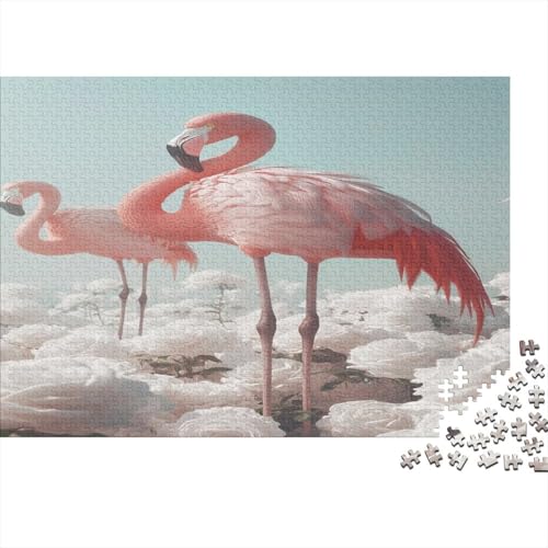 Flamingo Wooden Puzzle 1000 Teile Holzspielzeug Bunte Flamingos Geschicklichkeitsspiel Für Erwachsene Und Kinder Ab 10 Jahren 1000pcs (75x50cm) von EYABZKLDZ