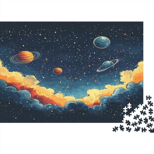 Kosmischer Sternenhimmel Puzzle 300 Teile Holzspielzeug Brillante und prächtige geheimnisvolle Fantasie Geschicklichkeitsspiel Für Erwachsene Und Kinder Ab 10 Jahren 300pcs (40x28cm) von EYABZKLDZ