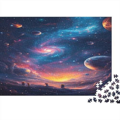 Kosmischer Sternenhimmel Wooden Puzzle 300 Teile Holzspielzeug Brillante und prächtige geheimnisvolle Fantasie Geschicklichkeitsspiel Für Erwachsenenpuzzle Ab 14 Jahren 300pcs (40x28cm) von EYABZKLDZ