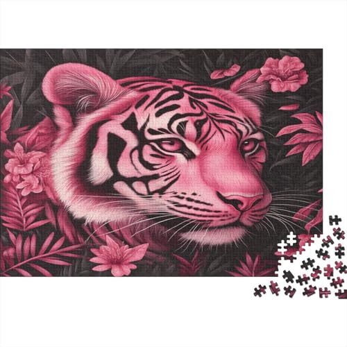 Leopard Puzzle 500 Teile Holzspielzeug Einzigartige Muster Geschicklichkeitsspiel Für Die Ganze Familie Unique Gift Home Decor 500pcs (52x38cm) von EYABZKLDZ