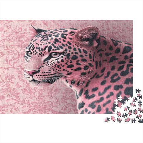 Leopard Wooden Puzzle 1000 Teile Holzspielzeug Einzigartige Muster Erwachsenenpuzzle Unique Gift Home Decor 1000pcs (75x50cm) von EYABZKLDZ