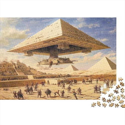 Pyramide Holzpuzzles 300 Teile Holzspielzeug Spektakulär Geschicklichkeitsspiel Unique Gift Home Decor 300pcs (40x28cm) von EYABZKLDZ