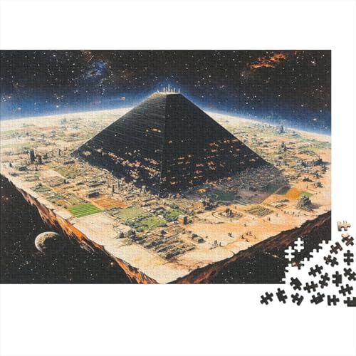 Pyramide Holzpuzzles 300 Teile Holzspielzeug Spektakulär Puzzle-Spiel Für Erwachsene Und Kinder Ab 14 Jahren 300pcs (40x28cm) von EYABZKLDZ