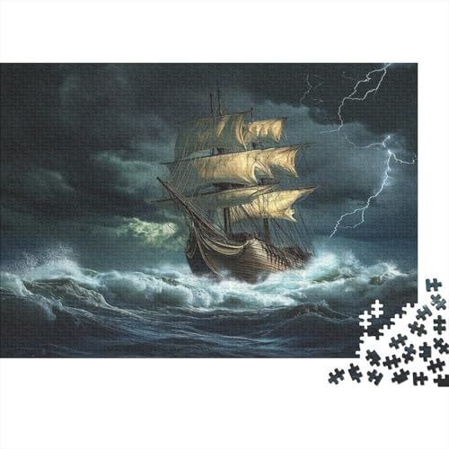 Segeln und Navigation Holzpuzzles 1000 Teile Holzspielzeug Auf See Majestic Geschicklichkeitsspiel Für Die Ganze Familie Für Erwachsene Und Kinder Ab 10 Jahren 1000pcs (75x50cm) von EYABZKLDZ