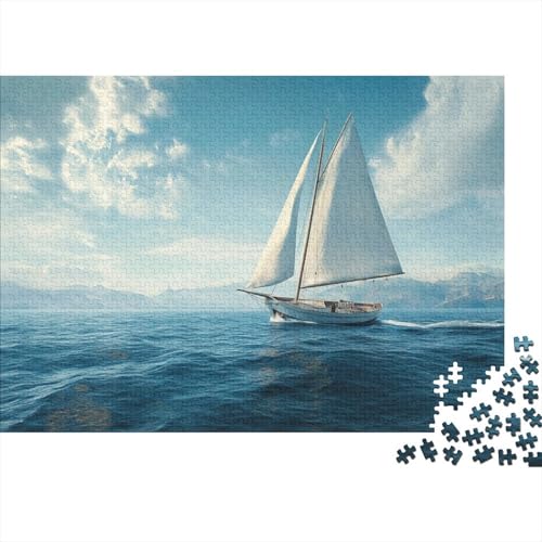 Segeln und Navigation Holzpuzzles 300 Teile Holzspielzeug Auf See Majestic Geschicklichkeitsspiel Für Erwachsenenpuzzle Ab 14 Jahren 300pcs (40x28cm) von EYABZKLDZ