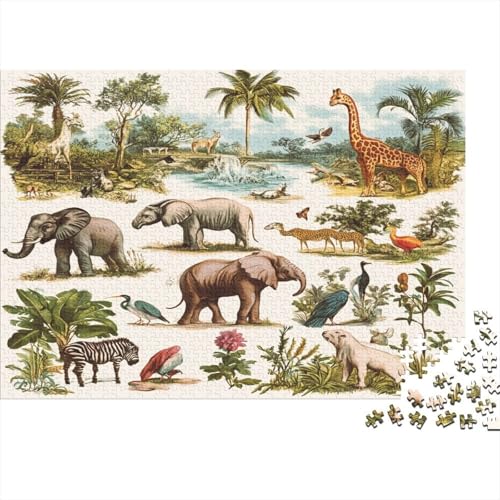 Tierwelt Holzpuzzles 1000 Teile Holzspielzeug Seien Sie Riotous mit Farbe voller Vitalität Erwachsenenpuzzle Für Erwachsenenpuzzle Ab 14 Jahren 1000pcs (75x50cm) von EYABZKLDZ