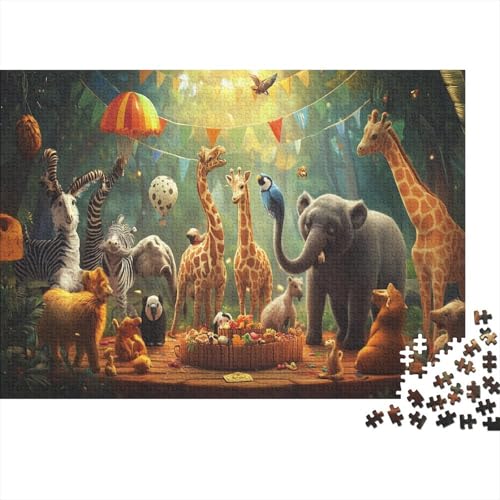 Tierwelt Holzpuzzles 1000 Teile Holzspielzeug Seien Sie Riotous mit Farbe voller Vitalität Erwachsenenpuzzle Geschicklichkeitsspiel Für Erwachsene Und Kinder Ab 10 Jahren 1000pcs (75x50cm) von EYABZKLDZ