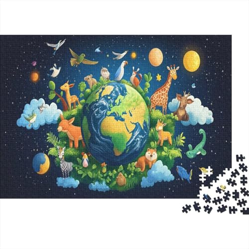 Tierwelt Holzpuzzles 1000 Teile Holzspielzeug Seien Sie Riotous mit Farbe voller Vitalität Geschicklichkeitsspiel Für Die Ganze Familie Für Erwachsenenpuzzle Ab 14 Jahren 1000pcs (75x50cm) von EYABZKLDZ