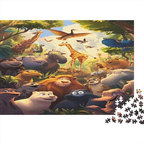 Tierwelt Holzpuzzles 300 Teile Holzspielzeug Seien Sie Riotous mit Farbe voller Vitalität Erwachsenenpuzzle Für Erwachsenenpuzzle Ab 14 Jahren 300pcs (40x28cm) von EYABZKLDZ