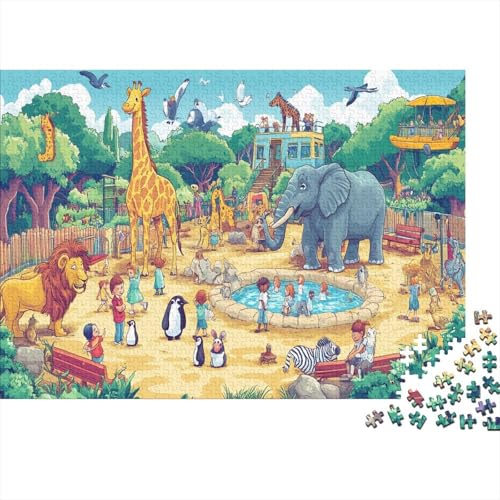 Tierwelt Holzpuzzles 300 Teile Holzspielzeug Seien Sie Riotous mit Farbe voller Vitalität Geschicklichkeitsspiel Für Erwachsene Und Kinder Ab 14 Jahren 300pcs (40x28cm) von EYABZKLDZ