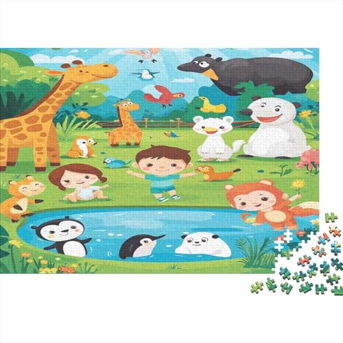 Tierwelt Puzzle 1000 Teile Holzspielzeug Seien Sie Riotous mit Farbe voller Vitalität Geschicklichkeitsspiel Für Erwachsene Und Kinder Ab 14 Jahren 1000pcs (75x50cm) von EYABZKLDZ